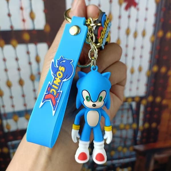 1 st Anime Tecknad Sonic Nyckelring Hänge