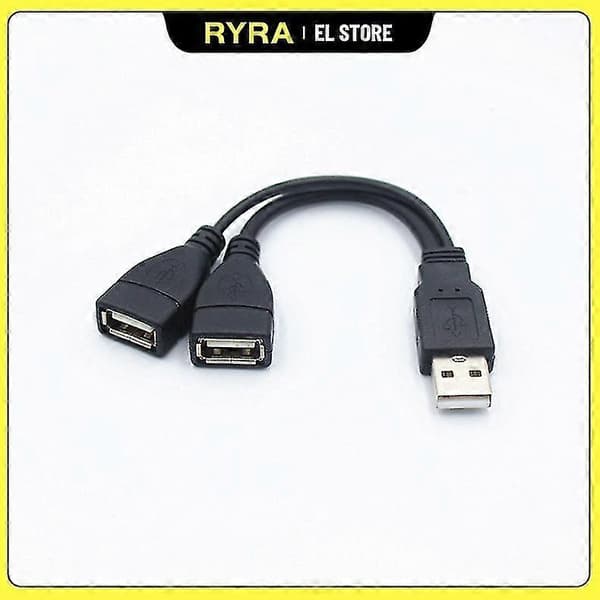 USB 3.0 Hub Splitter Y-adapter, Ryra 1 han til 2 hun USB-porte til data og opladning