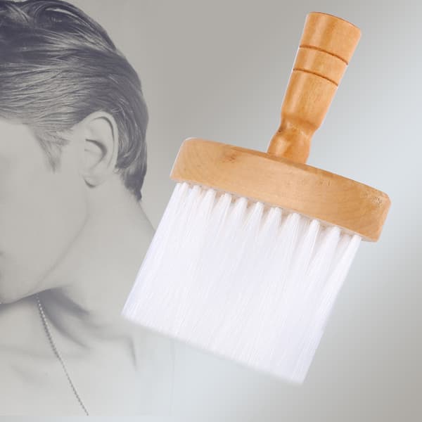 1 pc Soft Neck Duster Hair Cleaning Brush with Wooden Handle for Barber