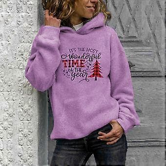 Dame Jule Oversized Hettegensere Gensere Fleece Hettegenser Pullover Topper Gensere Uformelle Høst Vinter Klær Grønn XL Grønn XL Green XL