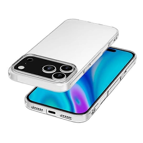 Kompatibelt deksel til iPhone 17 Pro Slim Fit Transparent Mykt TPU-deksel