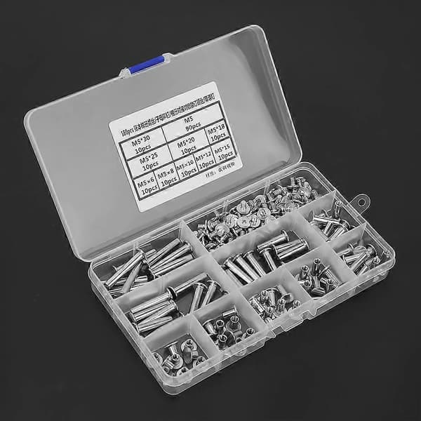 180 st M5 Flat Head Book Album Rivet Screw Set DIY Craft Making Rivet