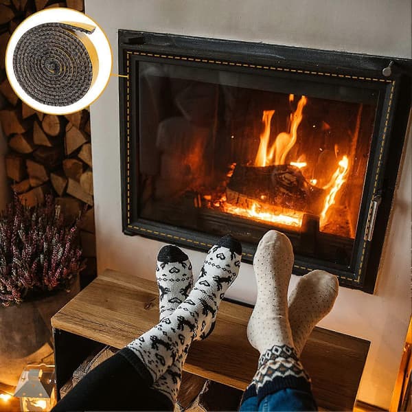 Fireplace Tape Sealing Rope Gasket 10mm Self-Adhesive High Temperature Resistant