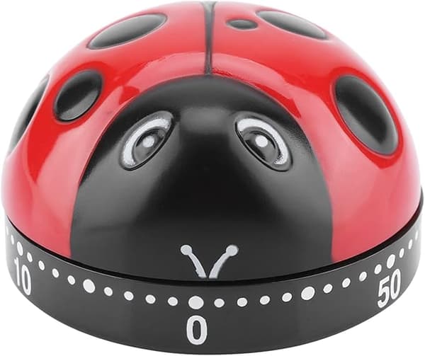 Ladybug Rotating Countdown Kitchen Timer Cute Cooking Time Management for Cooking Baking Housework Kitchen Timer Countdown Reminder