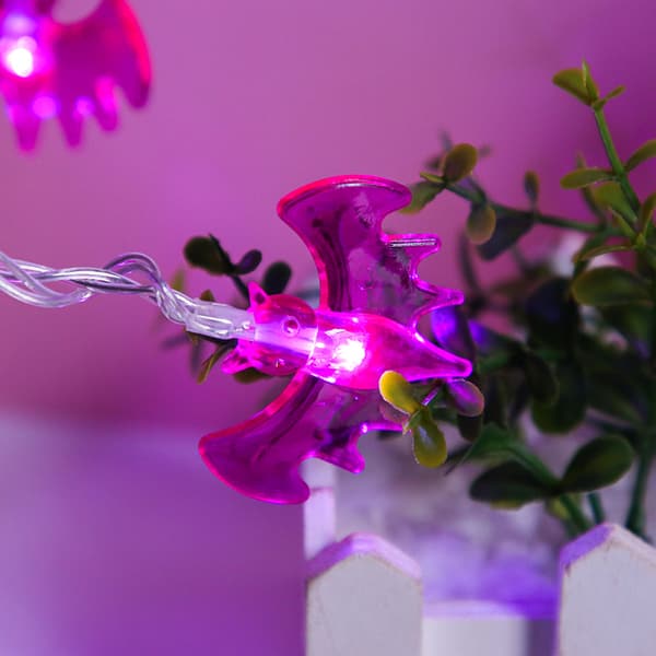 Halloween fladdermusformad LED-ljusslinga spökfestival batteridriven