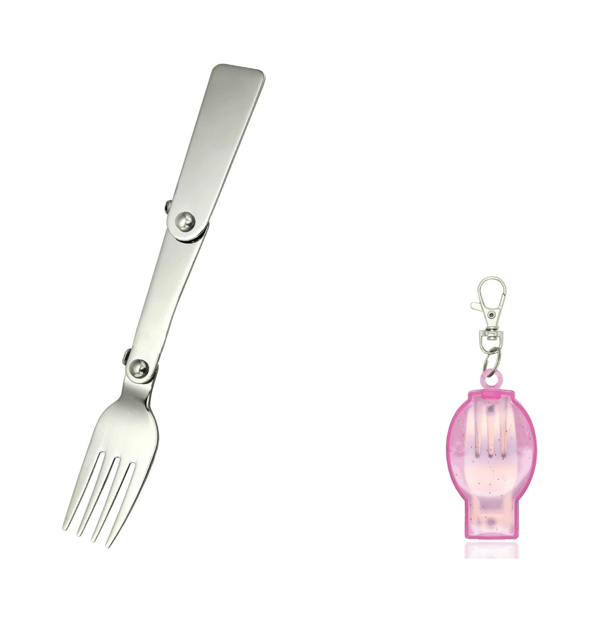 Folding Fork Set, Portable Travel Cutlery with Case - Compact Tableware for Camping, Picnics & Outdoor Dining