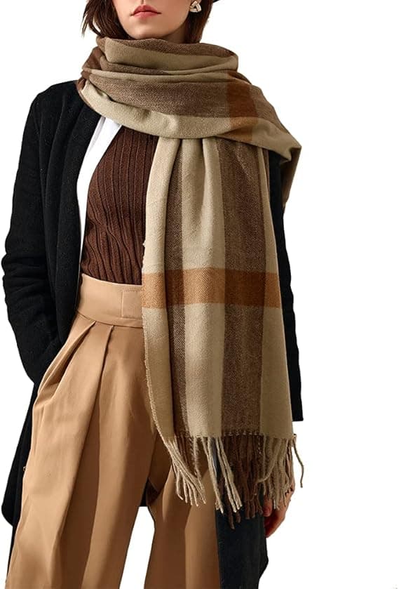 1 stk brun sjal kvinder elegant kashmir pashmina sjaler til efterår