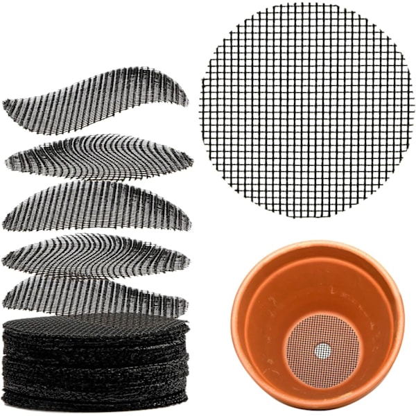 100pcs 100mm Diameter Flower Pot Hole Mesh Mat Bottom Round Mesh Mat Drainage Plants