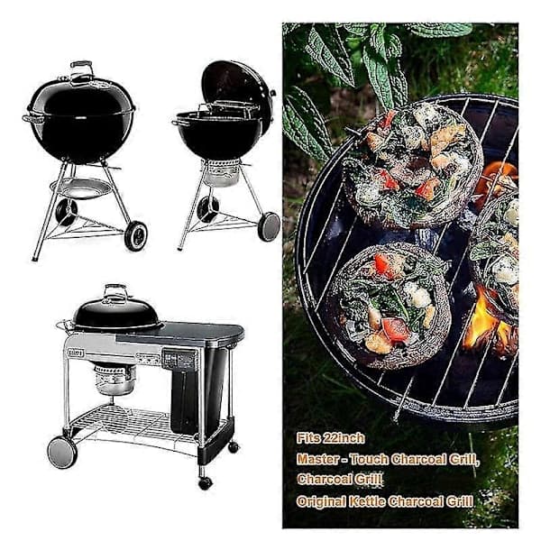 Weber 22-tommer One-Touch askrengøringssystem, passer til Master-Touch/Performer/Original Series grill Sølv