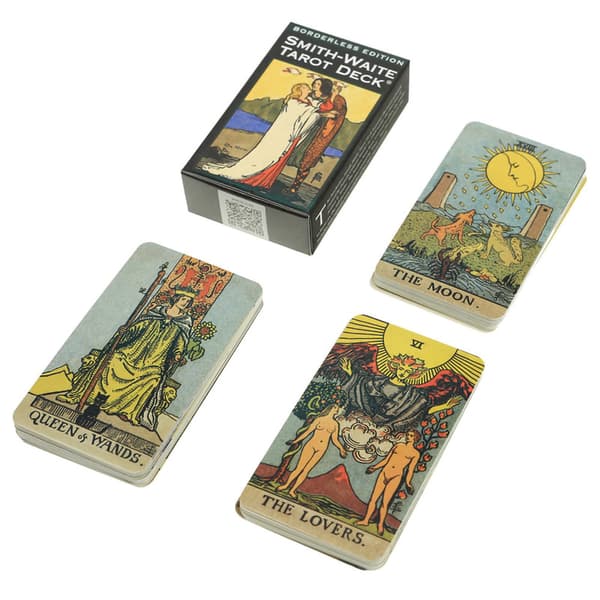 Rammeløs udgave af klassiske Rider Waite tarotkort