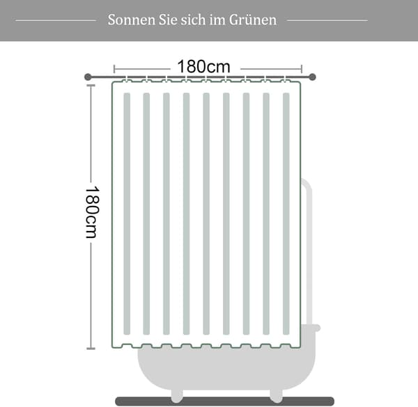 (180x180cm) Plante Blomst Vandtæt Polyester Bruseforhæng E