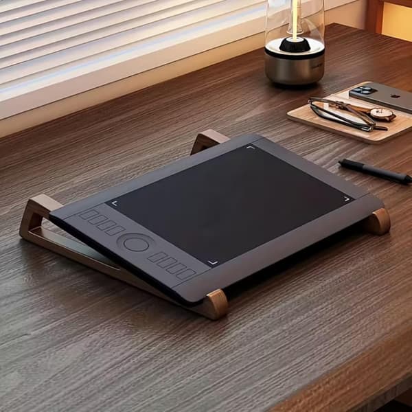 2-delt ergonomisk bambu laptopstativ, bærbart læsebord til bøger, tablets og laptops