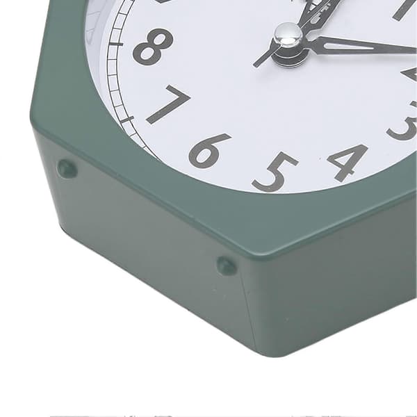 Polygon Alarm Clock Battery Operated Clear Display Portable Silent Alarm Clock for Kids Students Bathroom