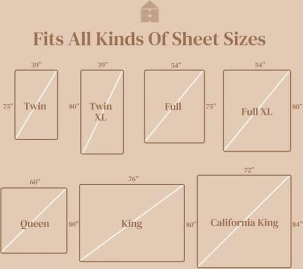 Crossed Sheet Holder Straps, 4 Pieces, Keeps Sheets in Place, Twin/Double/King, White (120-300cm)