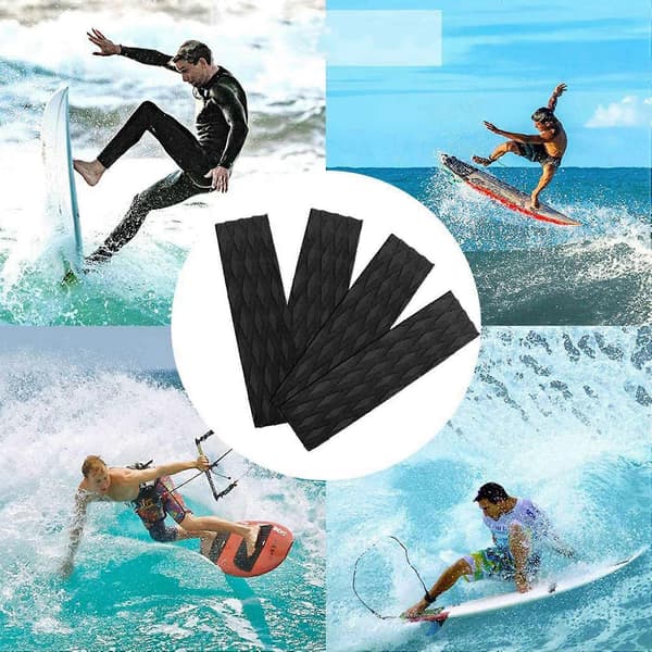 4 st Surfbräda Traction Pads EVA Surfing Skimboard Deck Traction Pads Halkskydd Fram Bak Pad för