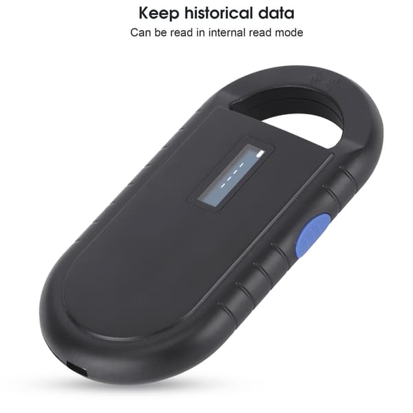 134.2KHZ RFID Chip Reader for ISO11784 5 FDXB ID64 Portable USB Rechargeable Handheld Device