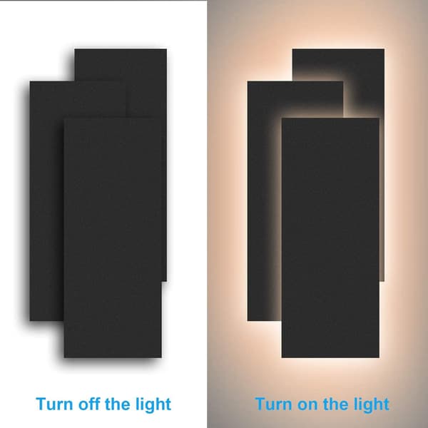 LED-seinävalaisimet sisäkäyttöön 12W Moderni LED-seinävalaisin Musta 3000K