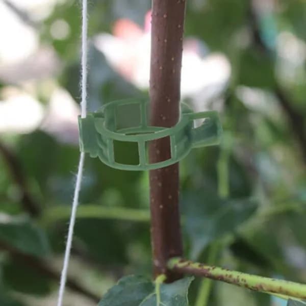 Plant Support Clips 100-pack for Trellis and Garden Plants Durable Easy to Use Green