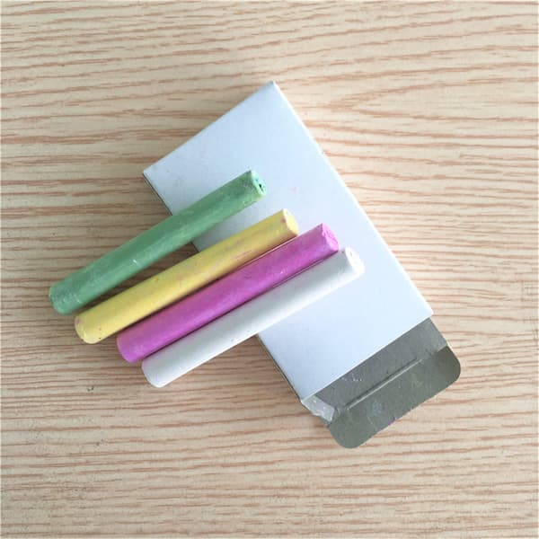 Tio lådor färgade kritor med sudd, 4-pack (1 förpackning), Multi A A
