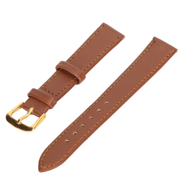 Unisex Universal Watch with Buckle PU Leather Replacement Strap Accessory Brown 16mm / 0.63in