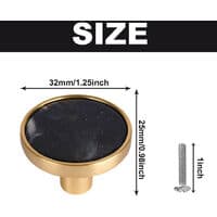 4 stk. hvite skuffeknotter 32 mm møbelknott enkel rund ho
