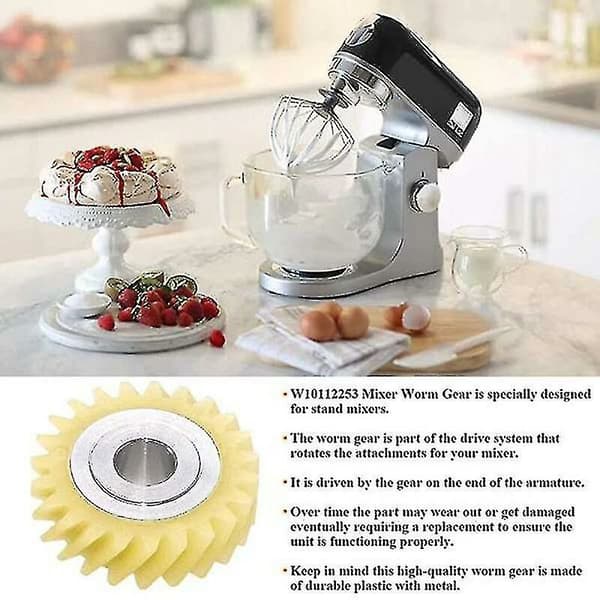 Mixerväxel för Kitchenaid Köksmaskin och 2 Par Motorborstar