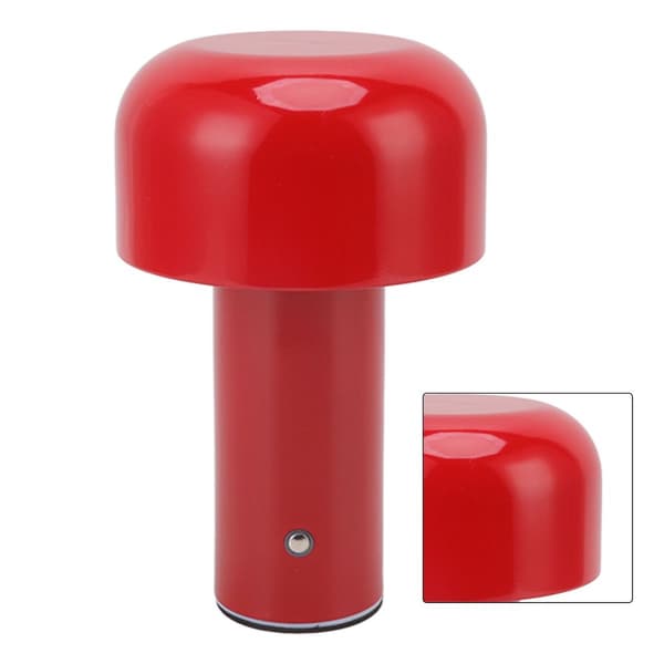 Svampdesign LED-skrivebordslampe, 3 farvetemperaturer, USB-opladning KLB