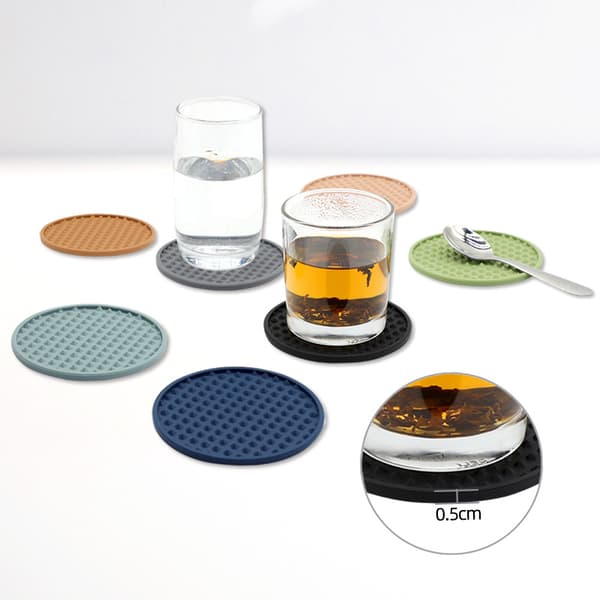 Sæt med 6 silikone kaffebrikker med holder kaffe
