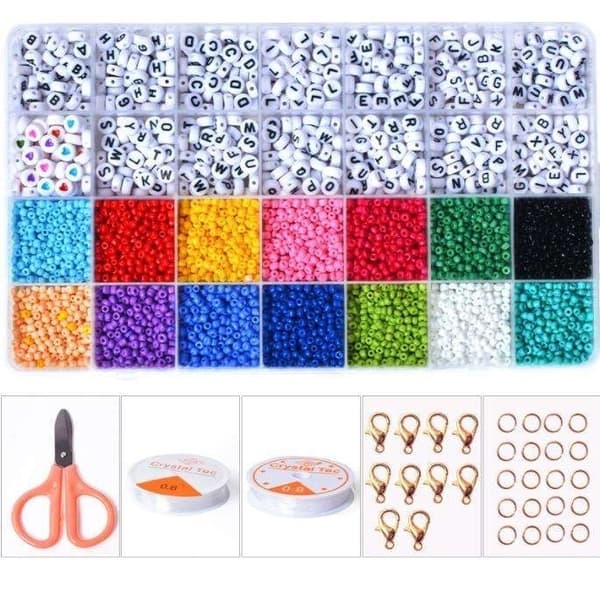 DIY - Bead Box - Seed Beads - 3mm - 3900pcs - Letter Beads