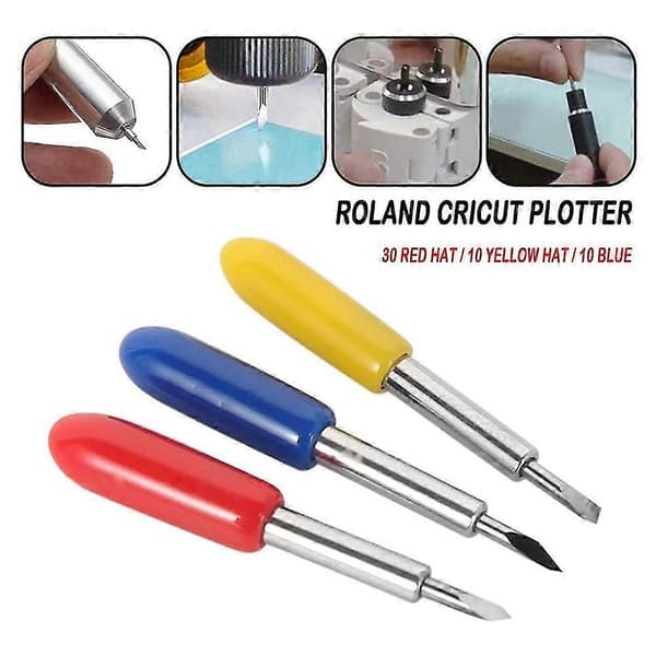 30/45/60 Degree Vinyl Cutter Blades, 50pcs Tungsten Steel Cutting Blades for Cutting Plotter