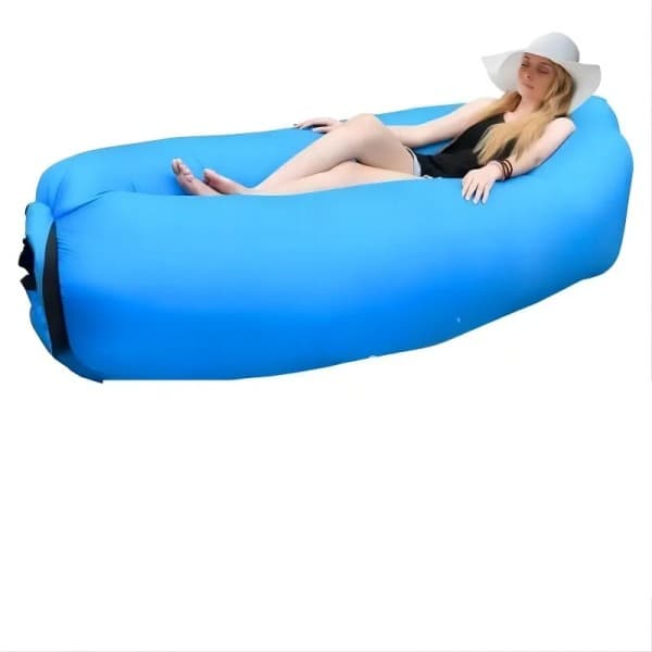 Ultralet pude stil doven sofa oppustelig sofa bærbar foldbar sovepose oppustelig sovesofa