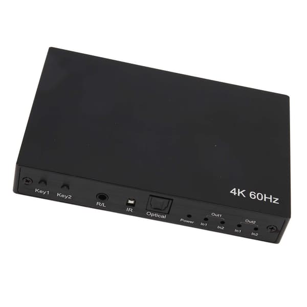 4K 60Hz HD Multimedia Interface Switch Splitter 4K 3D 1080P HDCP2.2 HDR 10 2x2 HD Multimedia Interface Switcher 100‑240V UIK-kontakt