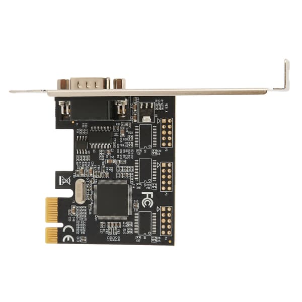 PCIe X1 RS232-sarjasovitin Enkelporttinen PCI Express–RS232-muunninsovitin Windowsille, Linuxille ja DOSille