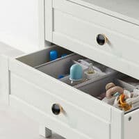 4 stk. hvite skuffeknotter 32 mm møbelknott enkel rund ho