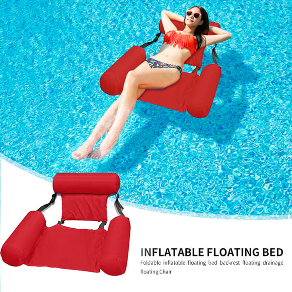Inflatable Foldable Floating Row Chair Summer Beach Pool Water Sports Hammock