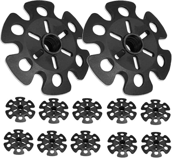 Trekking Pole Baskets - Universal Snow and Ski Baskets, Removable Protectors for Trekking Poles, Rubber Tips (12 pcs)