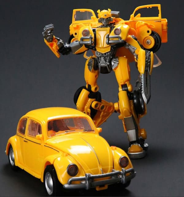 Deluxe Transformer Robot, Bumblebee og politibil, actionfigurer, manuelt samlet samlermodel, gave