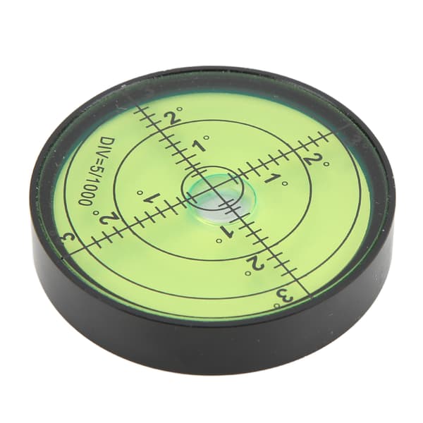 Circular Bubble Level for Precision Measurement, High-Precision Spirit Level with Optically Clear Material, Shockproof Metal Casing
