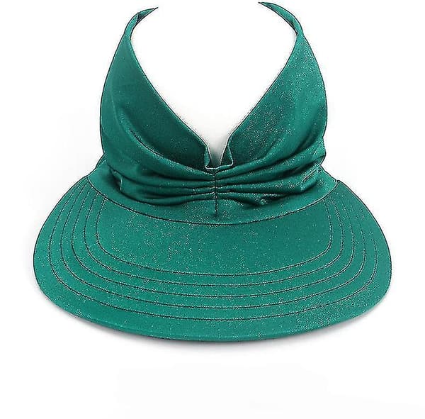Baseball Solhatt Sport Solskjerm Tom Topp UV-beskyttelse Solhatter Kvinner UV-beskyttelse Eld Strand (Grønn)
