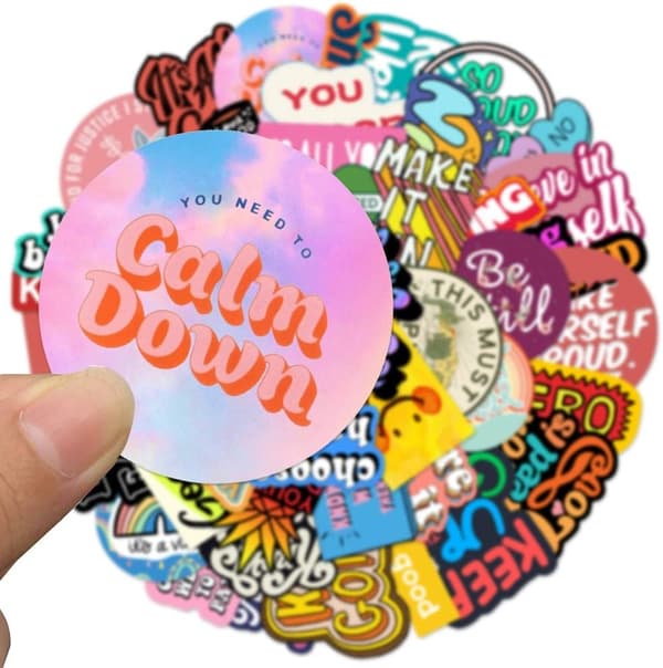 Inspirational Stickers, 50 Sheets Vinyl Stickers for Laptop