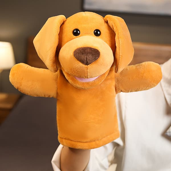 Udstoppede dyr Hund Hånddukke Simulering Hund Udstoppede Dyr Realistisk Dukke, Sødt Rollespil, Børns Inter