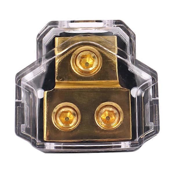 Car Audio Amplifier Power Distribution Block 1 in 2 Out Way Power Ground Distributor Block Car Amplifier