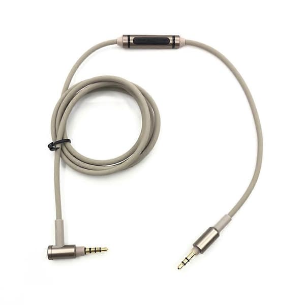 Erstatnings Aux-lydkabel til Sony MDR-1A MDR-1ABT MDR-1ADAC MDR-1AM2 Guld med mikrofon Gold With microphone