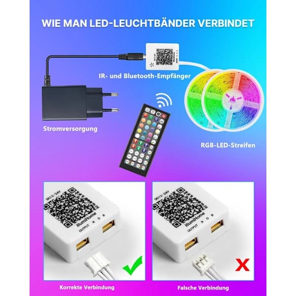 30M RGB LED Strip Lights with App and Remote Control, Music Sync, Dimmable Timer for Home, TV, Party, Gaming