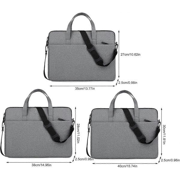 Water-resistant laptop case with handle and adjustable shoulder strap for 13 14 15 inch laptops