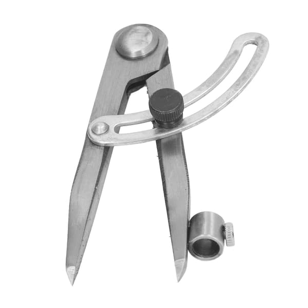 Compass Scriber Lockable Wing Divider Woodworking Metal Scribe Tool Draw Circles with Pen Holder 125mm