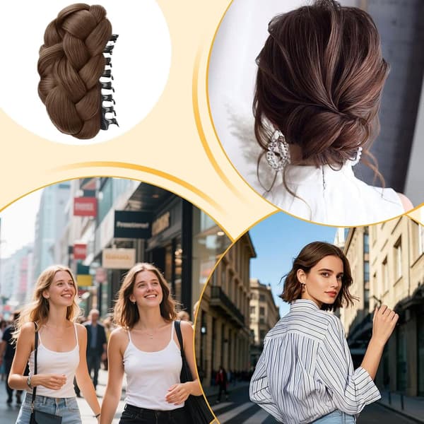 Hårpynt til kvinder Event hårstyling tilbehør lysebrun tekstureret opsætning hellbraun textured updo