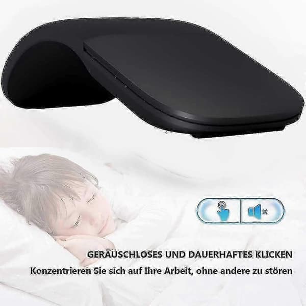 Ergonomisk trådløs mus, sammenleggbar flat mus, trådløs