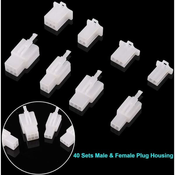 480 stk 2,8 mm bilkontaktssett 2 3 4 6 pinners bil elektrisk