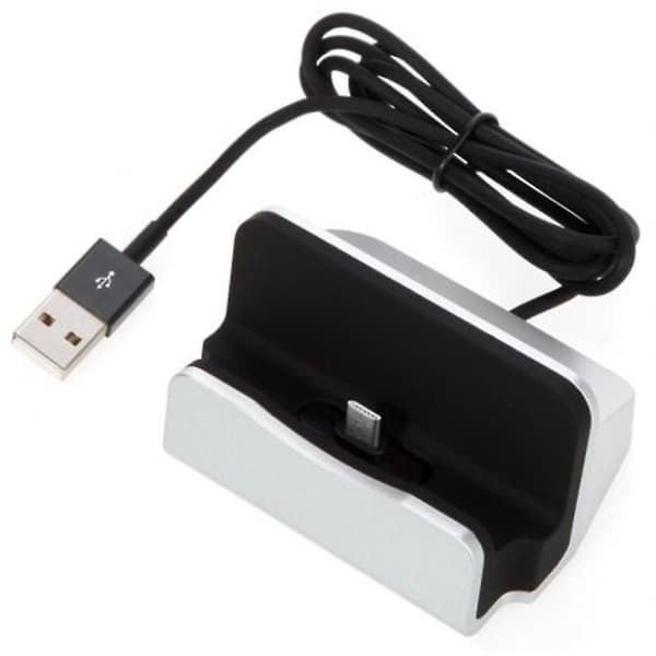 Usb 3.1 Type C Dockingstation Stand Oplader Oplader Oplader Sølv Opladere & Docks